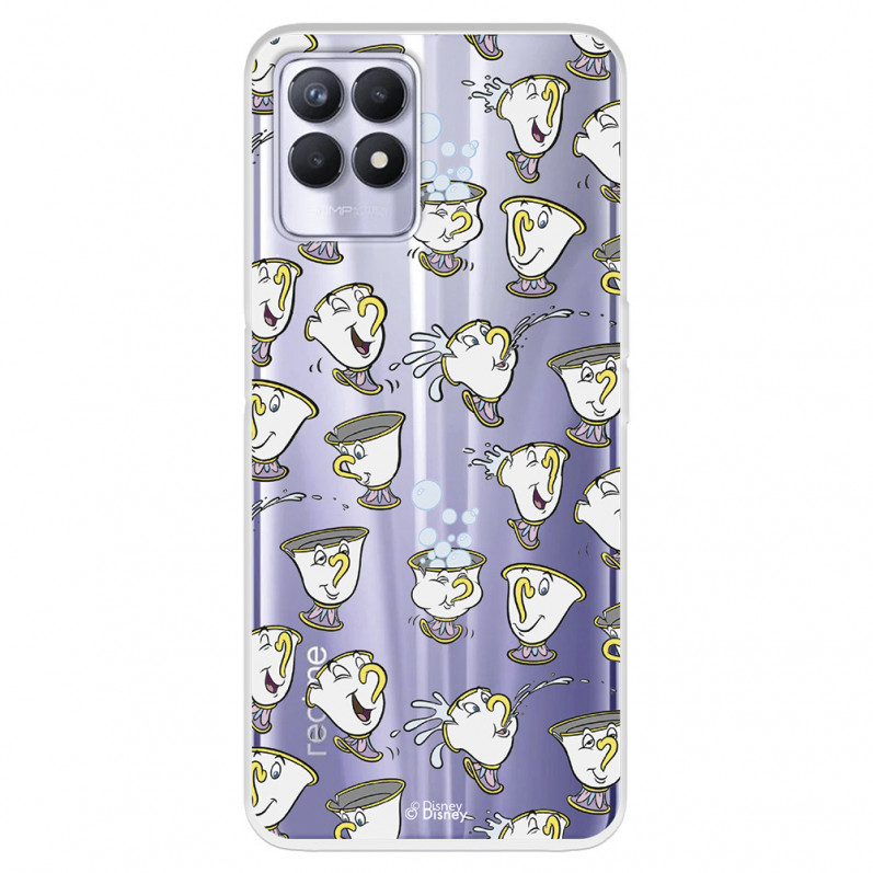 Funda para Realme C11 2021 Oficial de Disney Chip Potts Siluetas - La Bella y la Bestia