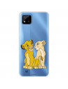 Funda para Realme 8i Oficial de Disney Simba y Nala Silueta - El Rey León