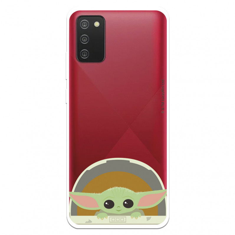 Coque pour Samsung Galaxy A02s Officielle de Star Wars Baby Yoda Sourires - The Mandalorian