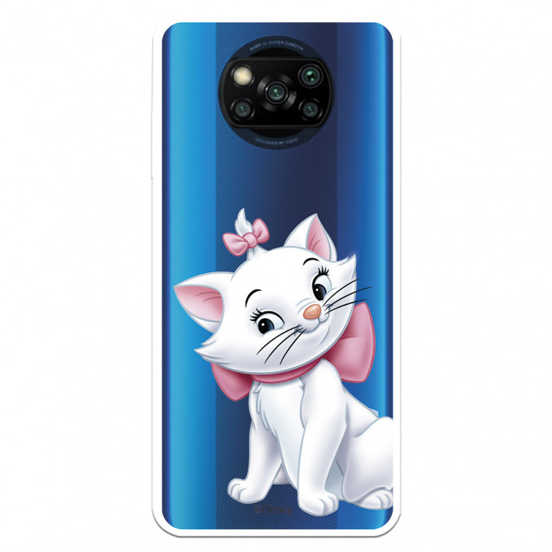 Coque pour Xiaomi Poco X3 Pro Disney Officiel Marie Silhouette - Les Aristochats