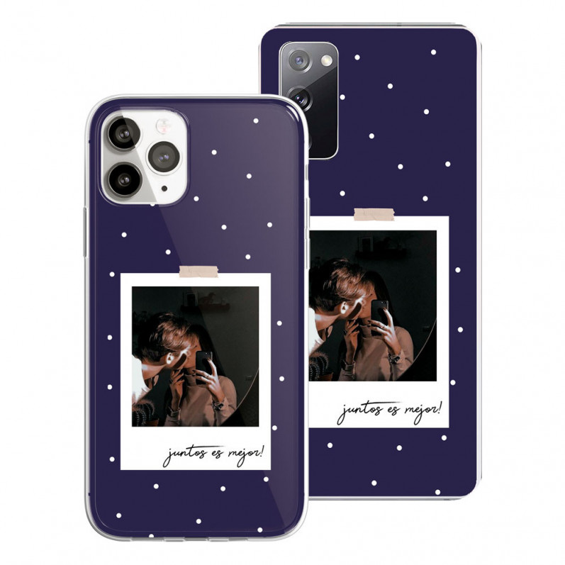 Coque Personnalisée - Photo avec Phrase "Juntos Es Mejor"