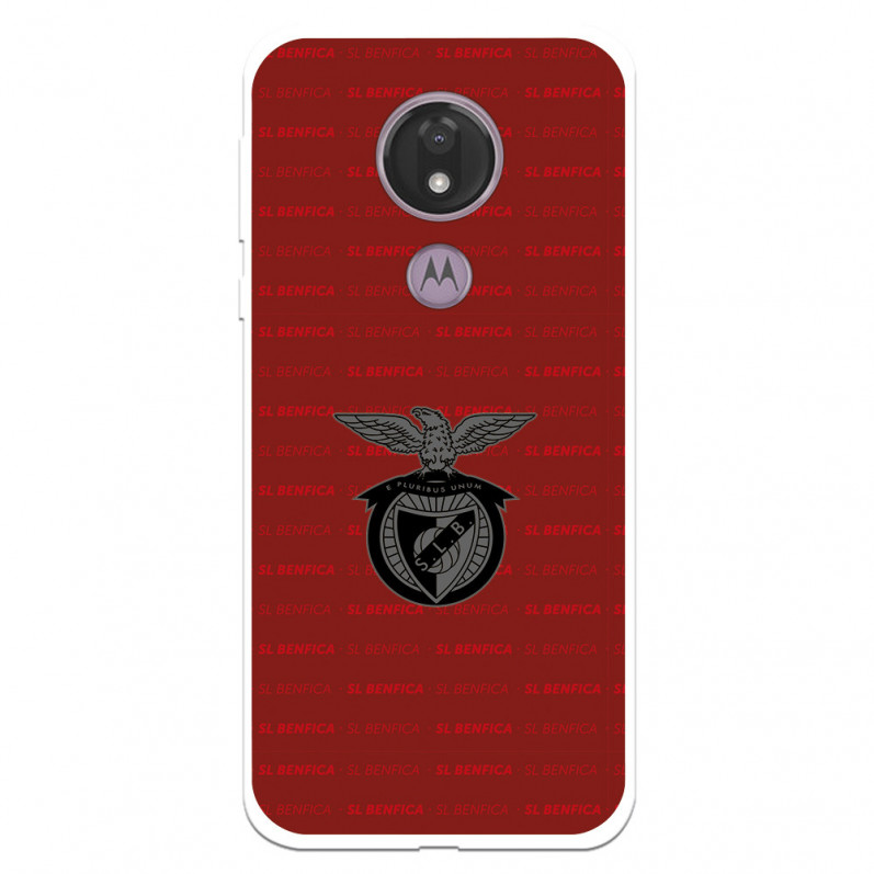 Funda para Motorola Moto G7 Power del Escudo Fondo Granate  - Licencia Oficial Benfica