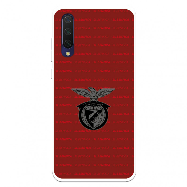 Funda para Xiaomi Mi 9 lite del Escudo Fondo Granate  - Licencia Oficial Benfica