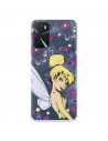 Coque pour Oppo A16s Disney Officiel Clochette Fleurs - Peter Pan