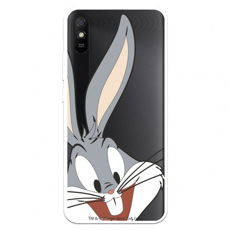 Coque pour Xiaomi Redmi 9AT Officielle de Warner Bros Bugs Bunny Silhouette Transparente - Looney Tunes
