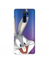 Coque pour Xiaomi Redmi 9 Officielle de Warner Bros Bugs Bunny Silhouette Transparente - Looney Tunes