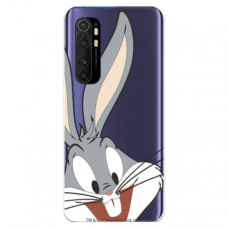 Coque pour Xiaomi Mi Note 10 Lite Officielle de Warner Bros Bugs Bunny Silhouette Transparente - Looney Tunes