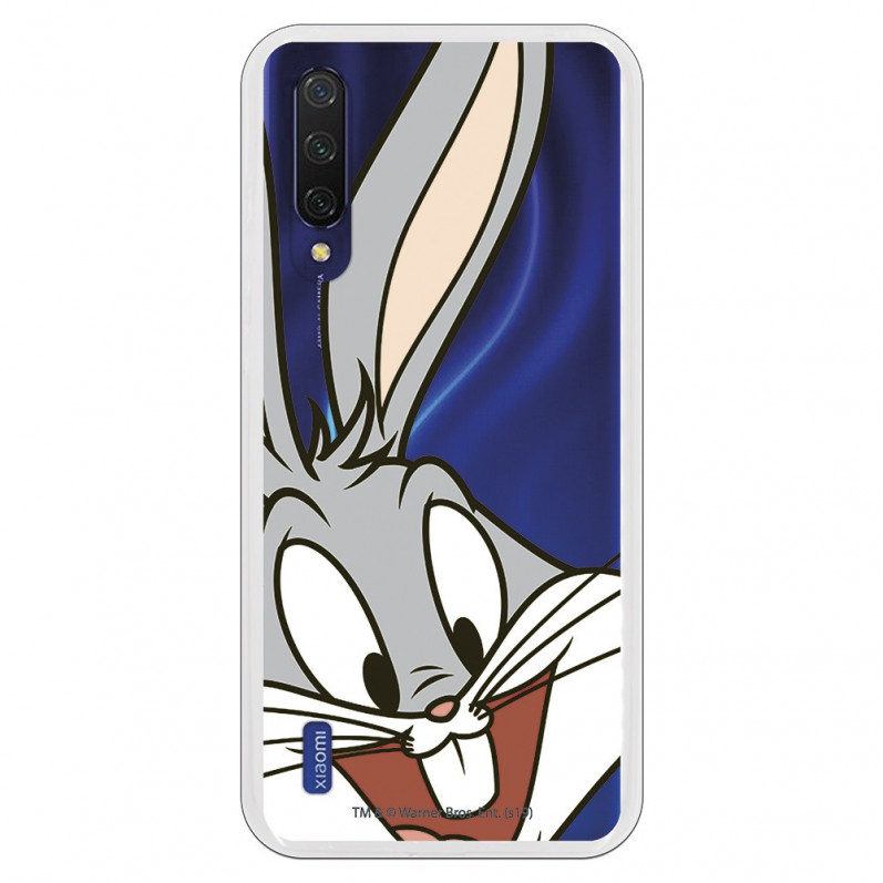 Coque pour Xiaomi Mi 9 Lite Officielle de Warner Bros Bugs Bunny Silhouette Transparente - Looney Tunes