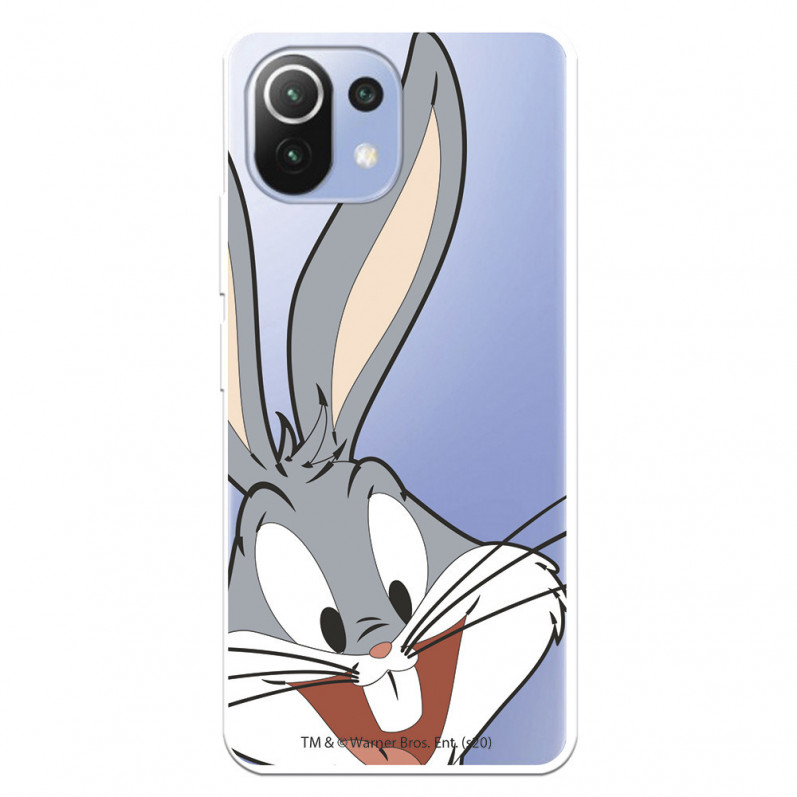 Coque pour Xiaomi Mi 11 Lite Officielle de Warner Bros Bugs Bunny Silhouette Transparente - Looney Tunes