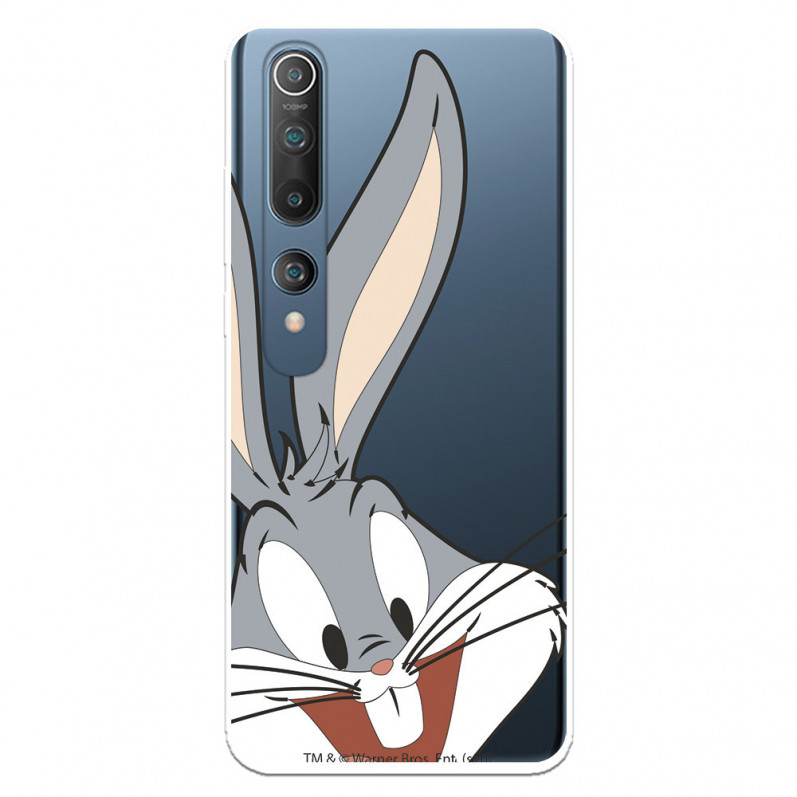 Coque pour Xiaomi Mi 10 Officielle de Warner Bros Bugs Bunny Silhouette Transparente - Looney Tunes