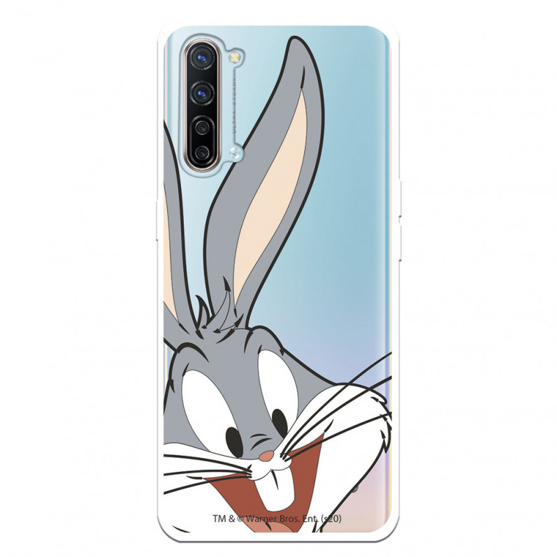 Coque pour Oppo Reno3 Officielle de Warner Bros Bugs Bunny Silhouette Transparente - Looney Tunes