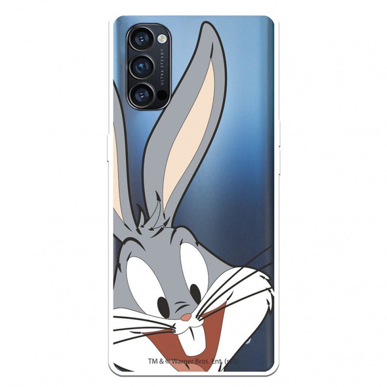 Coque pour Oppo Reno 4 Pro Officielle de Warner Bros Bugs Bunny Silhouette Transparente - Looney Tunes