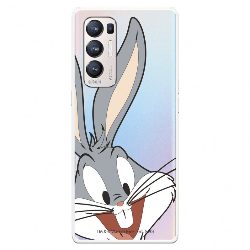 Coque pour Oppo Find X3 Neo Officielle de Warner Bros Bugs Bunny Silhouette Transparente - Looney Tunes