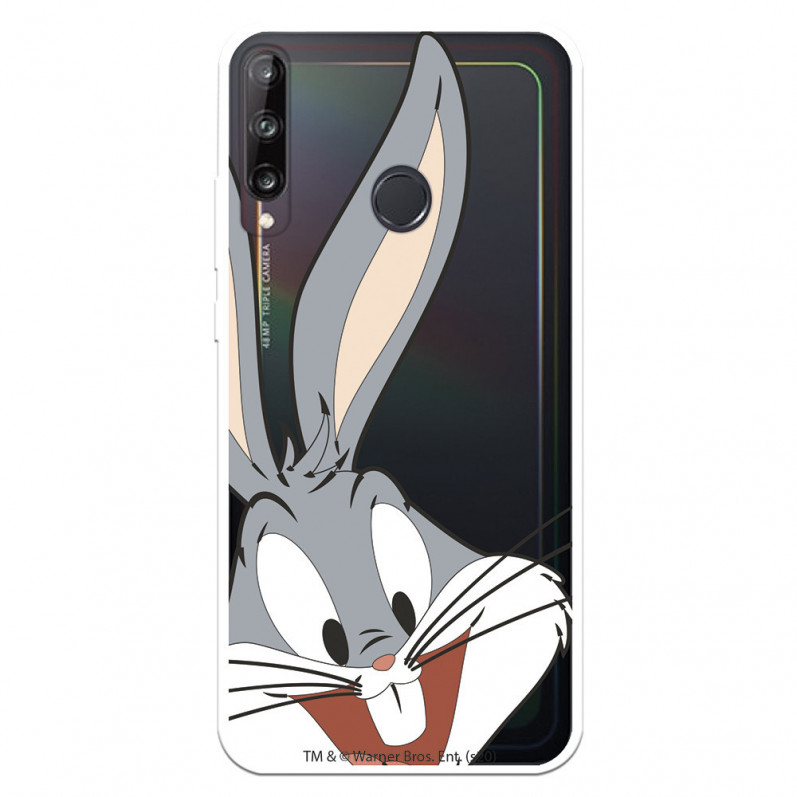 Coque pour Huawei P40 Lite E Officielle de Warner Bros Bugs Bunny Silhouette Transparente - Looney Tunes