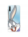 Coque pour Huawei P Smart Pro Officielle de Warner Bros Bugs Bunny Silhouette Transparente - Looney Tunes