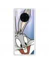 Coque pour Huawei Mate 30 Pro Officielle de Warner Bros Bugs Bunny Silhouette Transparente - Looney Tunes