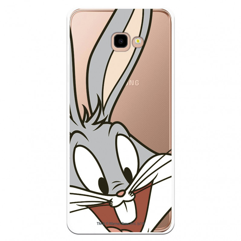 Coque Officielle Warner Bros Bugs Bunny Transparente pour Samsung Galaxy J4 Plus - Looney Tunes