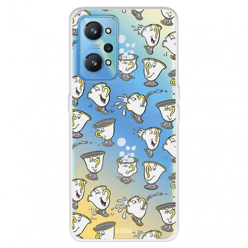 Coque pour Realme GT Neo 2 Disney Officiel Chip Potts Silhouettes - La Belle et la Bête