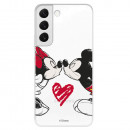 Coque pour Samsung Galaxy S22 Plus Disney Officiel Mickey et Minnie Bisou - Classiques Disney