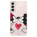 Coque pour Samsung Galaxy S22 Disney Officiel Mickey et Minnie Bisou - Classiques Disney