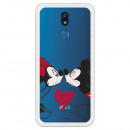 Carcasa Oficial Disney Mikey Y Minnie Beso Clear para LG K40- La Casa de las Carcasas