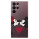 Coque pour Samsung Galaxy S22 Ultra Disney Officiel Mickey et Minnie Bisou - Classiques Disney