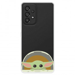 Funda para Samsung Galaxy A53 Oficial de Star Wars Baby Yoda Sonrisas - The Mandalorian