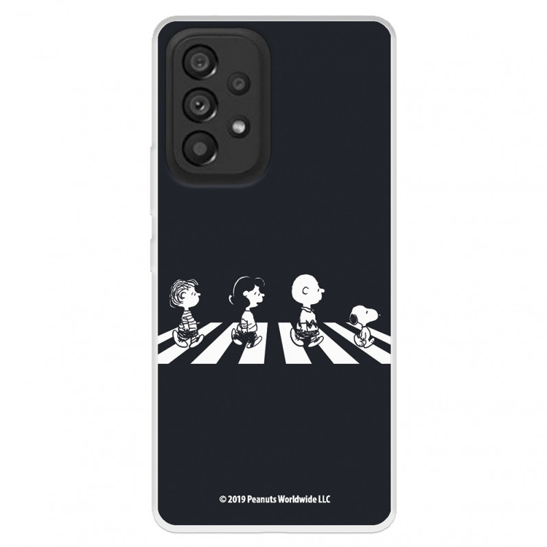 Funda para Samsung Galaxy A53 Oficial de Peanuts Personajes Beatles - Snoopy