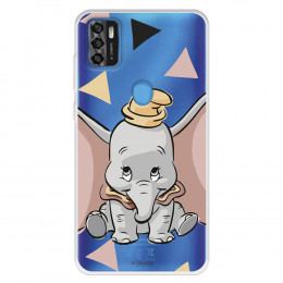 Funda para ZTE Blade A31 Oficial de Disney Dumbo Silueta Transparente - Dumbo