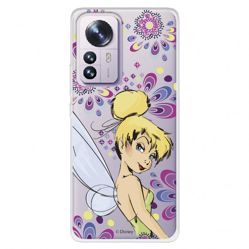 Funda para Xiaomi 12 Oficial de Disney Campanilla Flores - Peter Pan