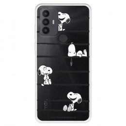 Funda para TCL 30 SE Oficial de Peanuts Snoopy rayas - Snoopy