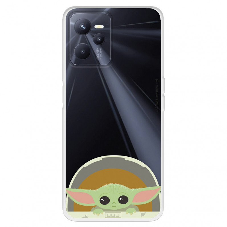 Funda para Realme C35 Oficial de Star Wars Baby Yoda Sonrisas - The Mandalorian