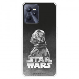 Funda para Realme C35 Oficial de Star Wars Darth Vader Fondo negro - Star Wars