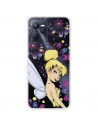 Funda para Realme C35 Oficial de Disney Campanilla Flores - Peter Pan