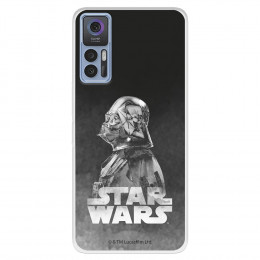 Funda para TCL 30 5G Oficial de Star Wars Darth Vader Fondo negro - Star Wars