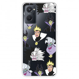 Funda para OPPO A76 Oficial de Disney Villanas Patrón - Villanas Disney