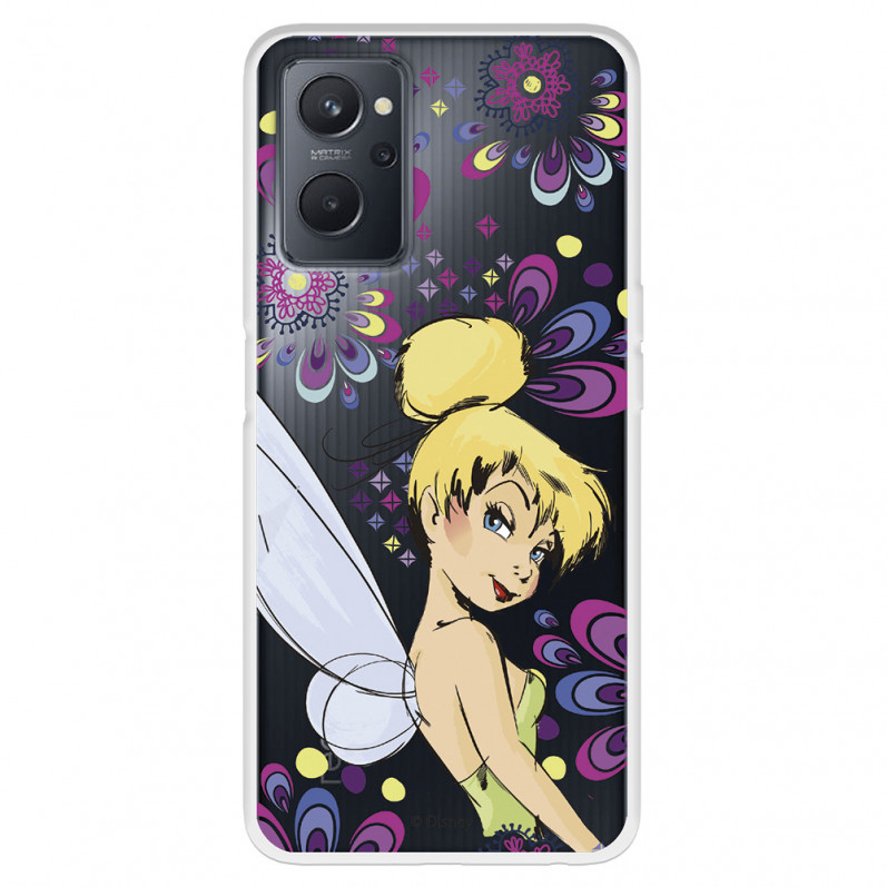 Funda para OPPO A76 Oficial de Disney Campanilla Flores - Peter Pan