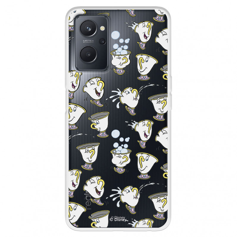 Funda para Realme 9i Oficial de Disney Chip Potts Siluetas - La Bella y la Bestia