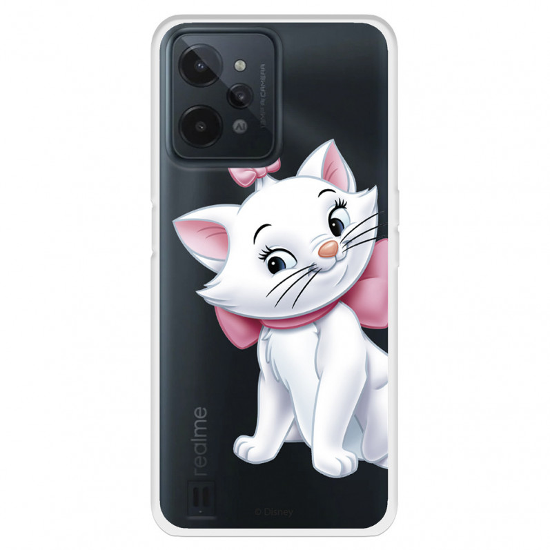 Funda para Realme C31 Oficial de Disney Marie Silueta - Los Aristogatos