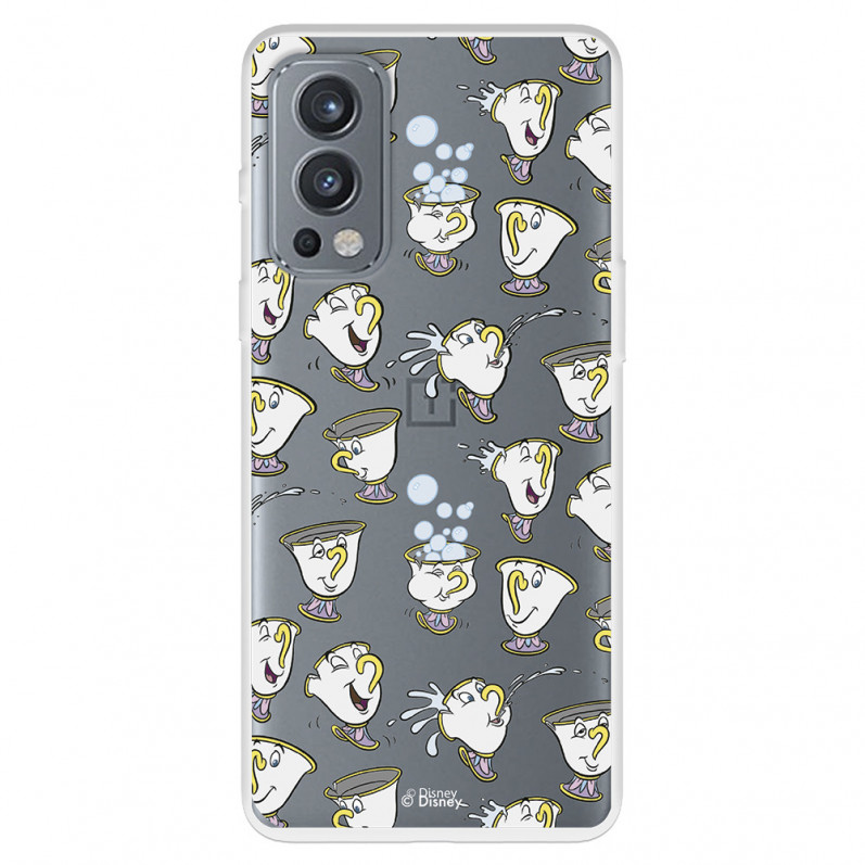 Funda para OnePlus Nord CE 2 Oficial de Disney Chip Potts Siluetas - La Bella y la Bestia