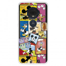 Funda para Motorola Moto G7 Oficial de Disney Mickey Comic - Clásicos Disney