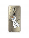 Funda para Motorola Moto G6 Play Oficial de Disney Olaf Transparente - Frozen