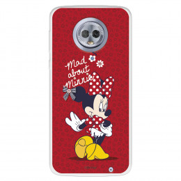 Funda para Motorola Moto G6 Plus Oficial de Disney Minnie Mad About - Clásicos Disney