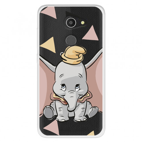 Funda para Alcatel A3 Oficial de Disney Dumbo Silueta Transparente - Dumbo