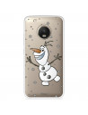 Funda para Motorola Moto G5 Plus Oficial de Disney Olaf Transparente - Frozen