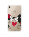 Funda para Huawei Y6 2019 Oficial de Disney Mickey y Minnie Beso - Clásicos Disney