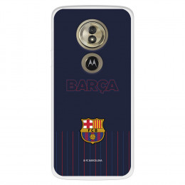 Funda para Motorola Moto G6 Play del FC Barcelona Barsa Fondo Azul  - Licencia Oficial FC Barcelona