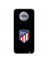 Funda para Motorola Moto G6 Plus del Atlético de Madrid Escudo Fondo Negro  - Licencia Oficial Atlético de Madrid