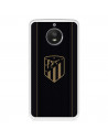 Funda para Motorola Moto E4 del Atlético de Madrid Escudo Dorado Fondo Negro  - Licencia Oficial Atlético de Madrid