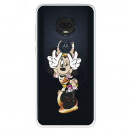 Funda para Motorola Moto G7 Plus Oficial de Disney Minnie Posando - Clásicos Disney